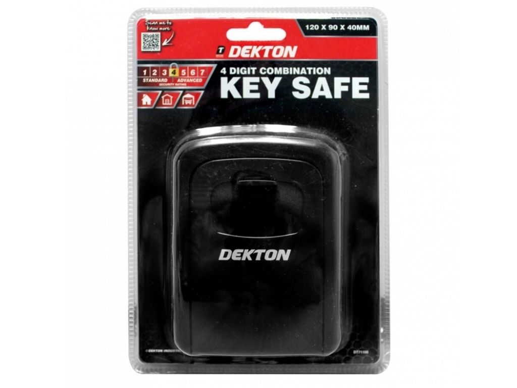 Dekton Κουτί Αποθήκευσης Κλειδιών Επιτοίχιο με Συνδυασμό 4 Ψηφίων