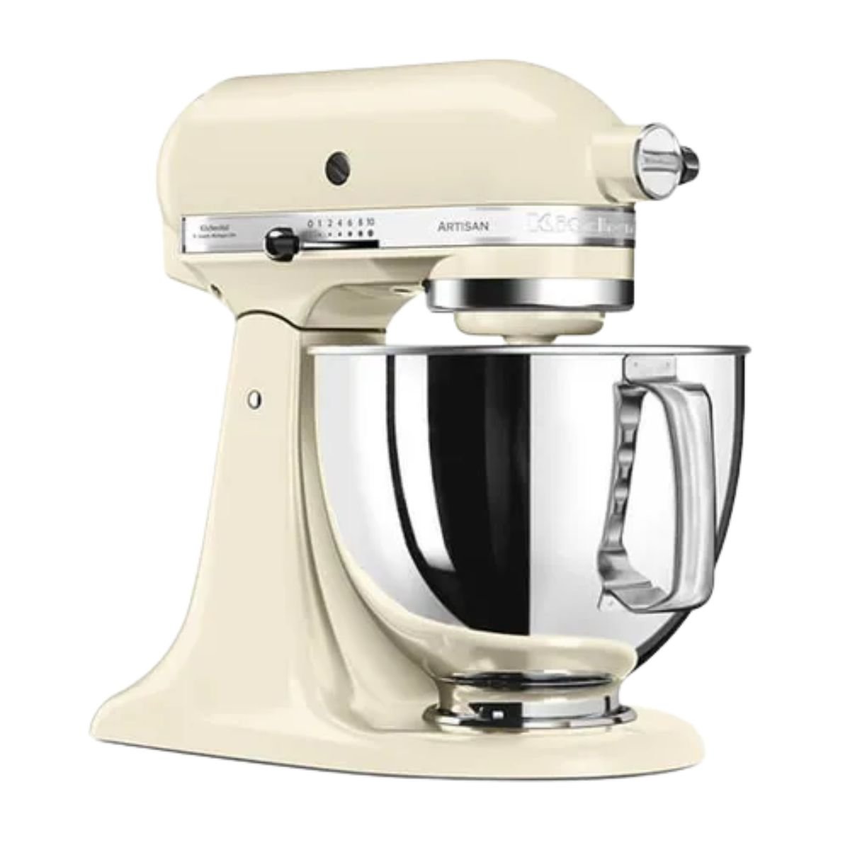 KitchenAid Artisan 125 Επιτραπέζιο Μίξερ 4,8L με Ανακλινόμενη Κεφαλή, Πλανητική Κίνηση Ανάμειξης και 67 Σημεία Ανάμειξης 5KSM125BAC Almond Cream