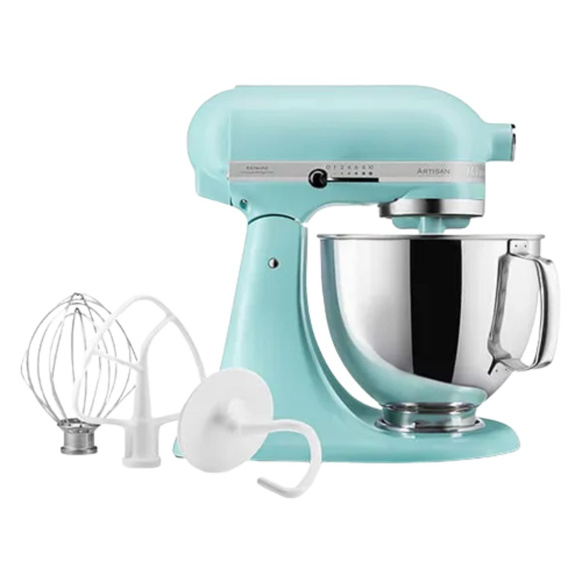 KitchenAid Artisan 125 Επιτραπέζιο Μίξερ 4,8L με Ανακλινόμενη Κεφαλή, Πλανητική Κίνηση Ανάμειξης και Χωρητικότητα έως 12 Ασπράδια Αυγών 5KSM125BMI Mineral Water