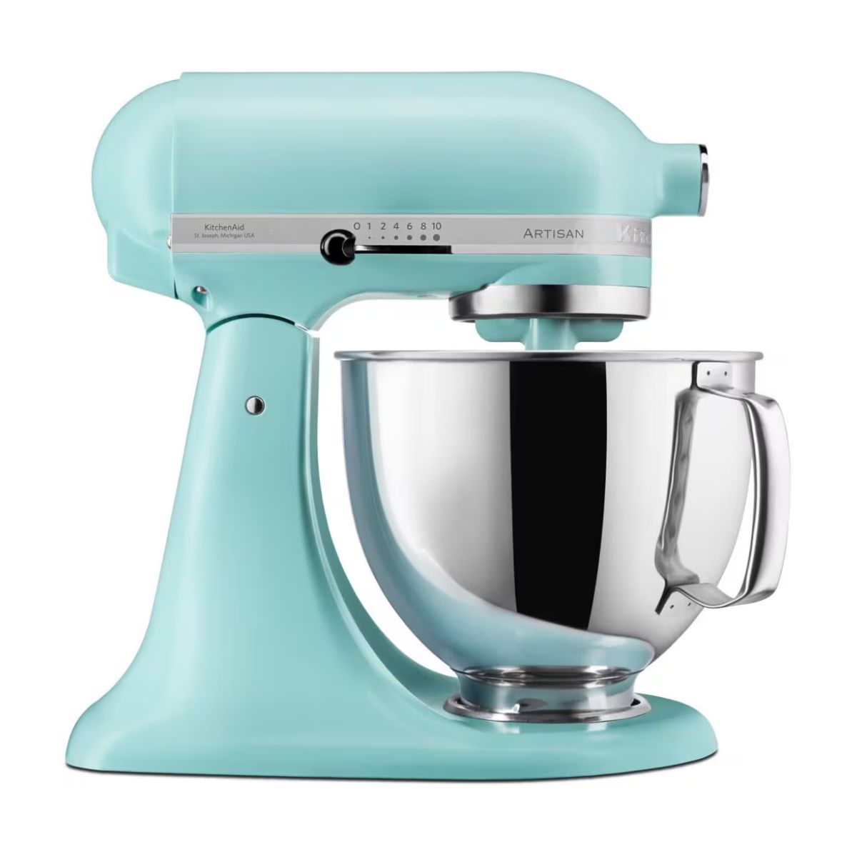 KitchenAid Artisan Μίξερ Tilt-Head 4.7L 300W με Πλανητική Κίνηση, 10 Ταχύτητες και Ανοξείδωτο Μπολ 5KSM125BMI Mineral Water