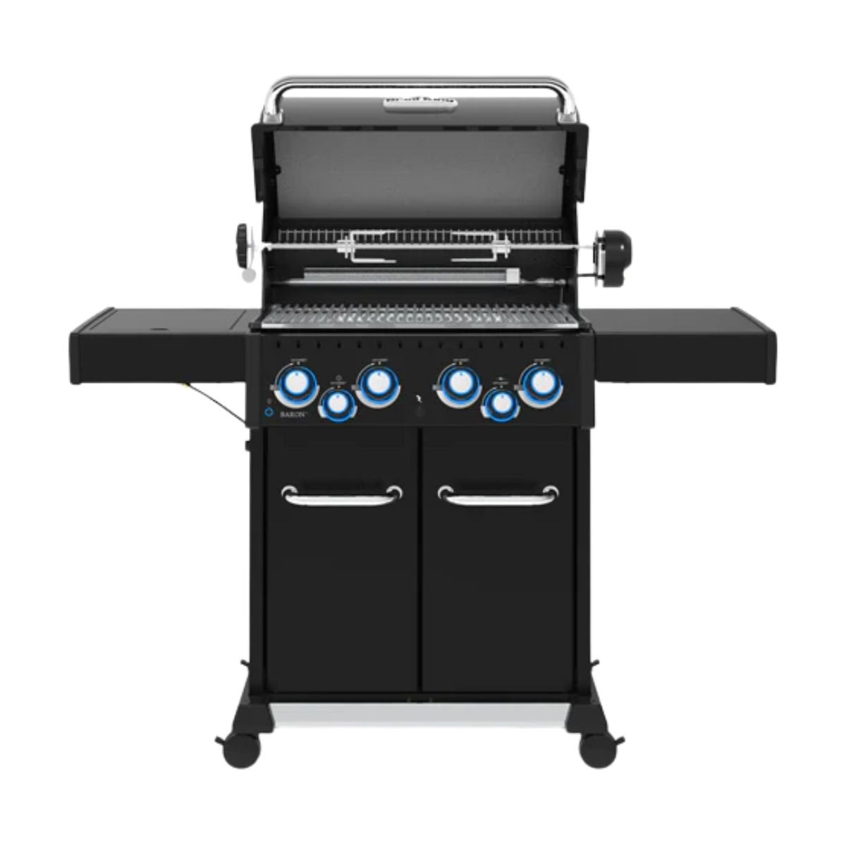 Broil King Baron 490 Shadow Ψησταριά Υγραερίου BBQ με 4+1 Καυστήρες και Πλαϊνό Καυστήρα 875283SDW Μαύρο