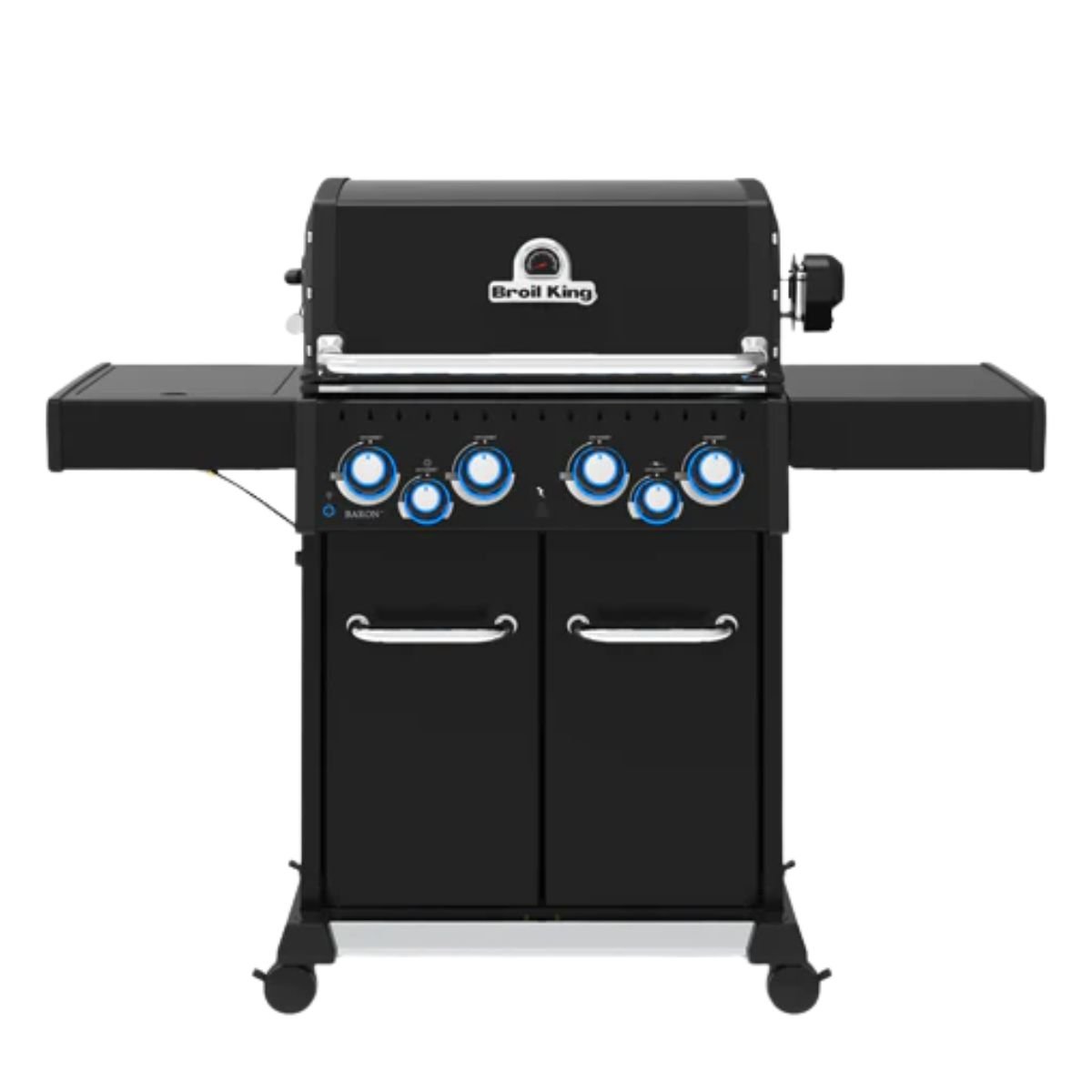 Broil King Baron 490 Shadow Ψησταριά Υγραερίου BBQ με 4+1 Καυστήρες και Πλαϊνό Καυστήρα 875283SDW Μαύρο