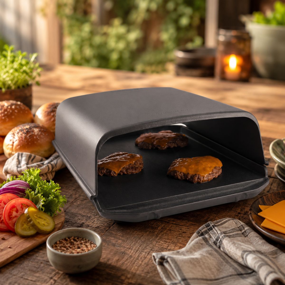 Broil King Μαντεμένιο Καπάκι Ψησίματος για Πίτσα, Τυρί & Ομοιόμορφο Ψήσιμο 69900 Μαύρο