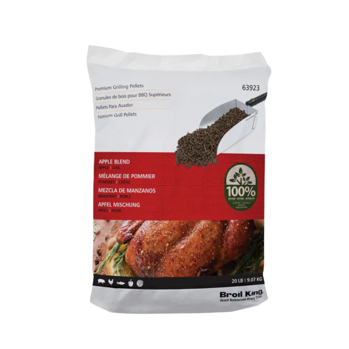 Broil King Apple Blend Φυσικά Πέλλετ Ξύλου Μηλιάς και Βελανιδιάς για BBQ 9 kg 63923