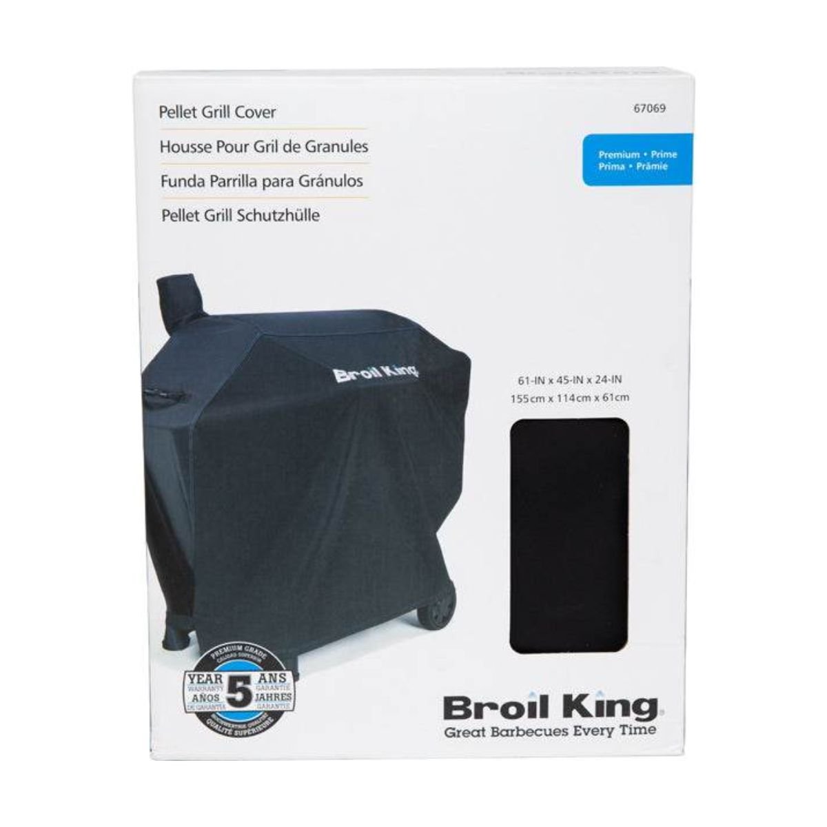 Broil King Select Κάλυμμα Ψησταριάς για Regal Pellet 500 και Charcoal Offset 500 67069 Μαύρο