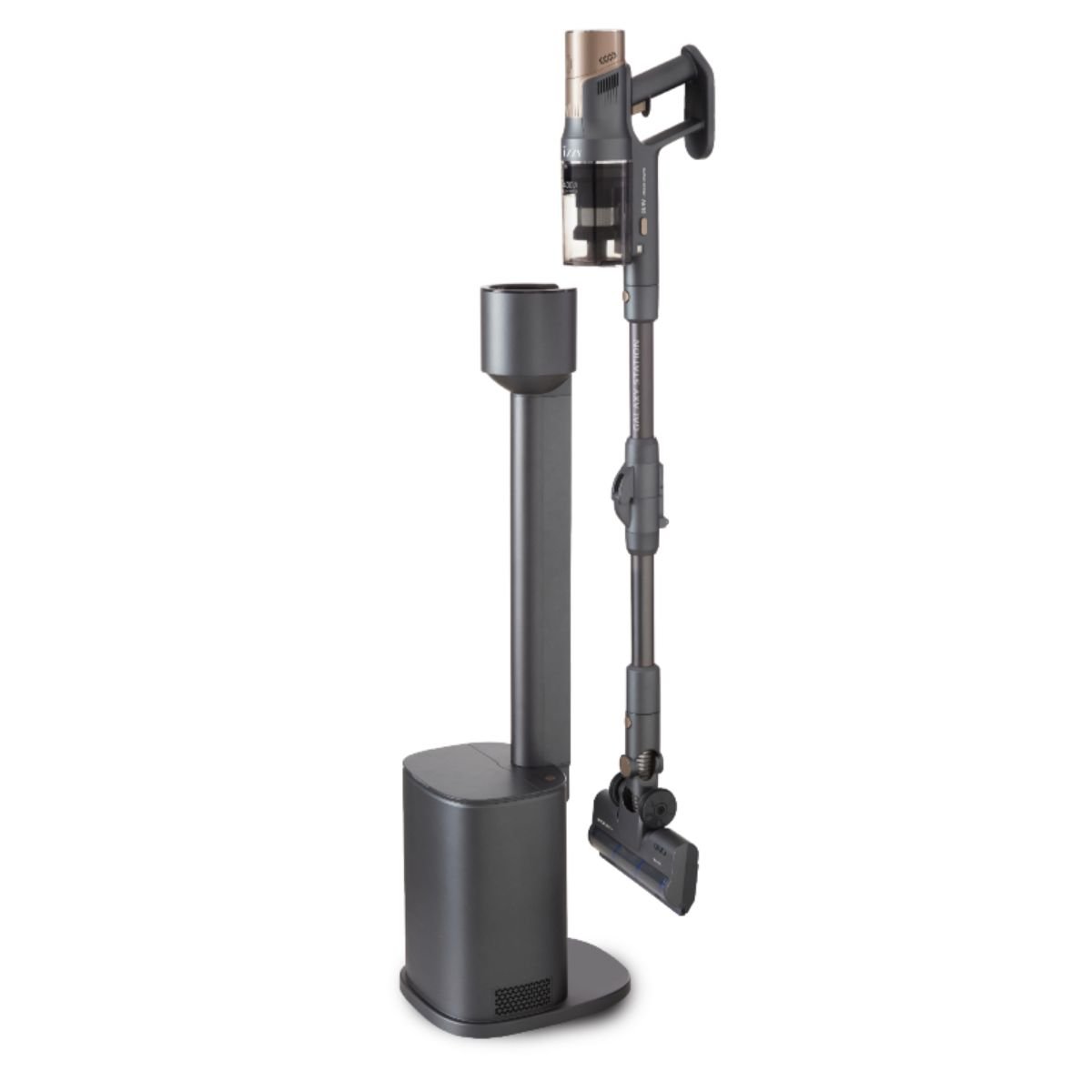 IZZY Galaxy Station G8 Επαναφορτιζόμενη Ασύρματη Σκούπα Stick & Χειρός 25.9V με 2 Μοτέρ 400W και 1000W, Κάδος 2L και Αυτονομία έως 45 Λεπτά 225063 Γκρι