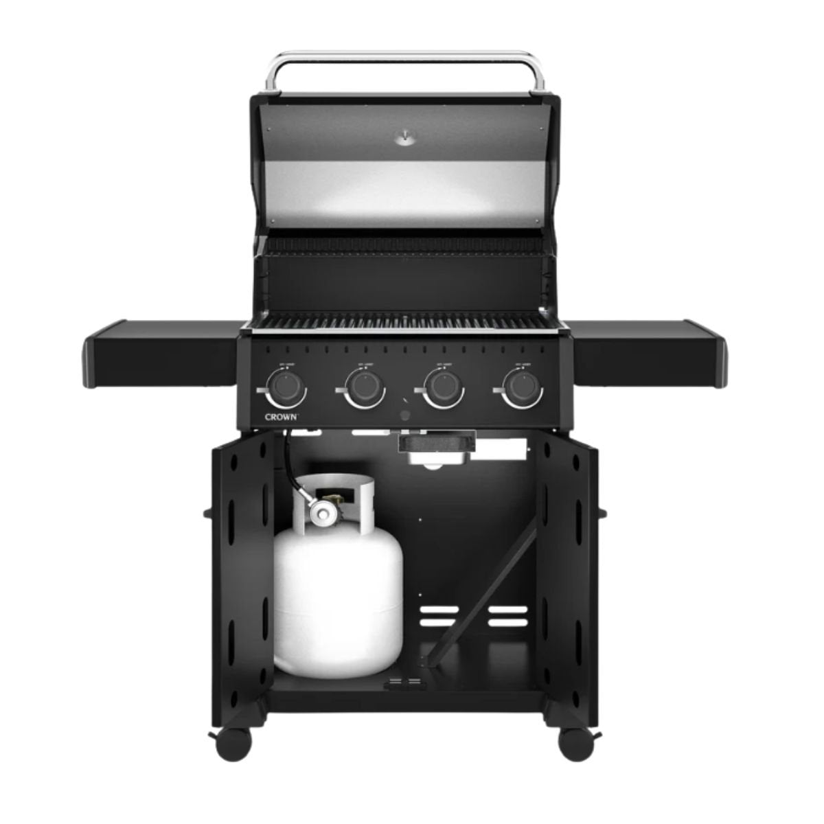 Broil King Crown 420 Shadow Ψησταριά BBQ με 4 Καυστήρες και Μαντεμένιες Σχάρες 865153 Μαύρο
