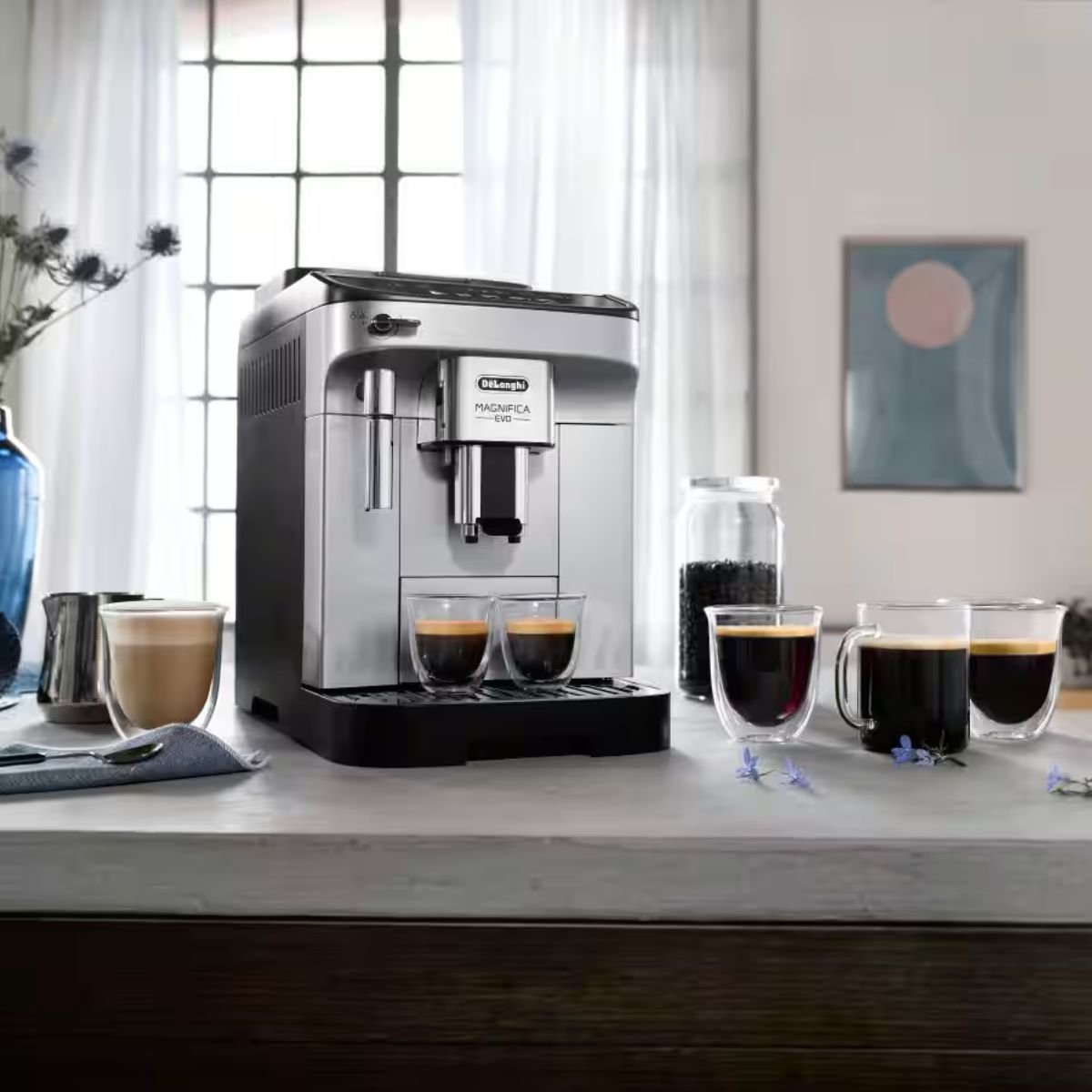 DeLonghi Magnifica Evo Αυτόματη Μηχανή Espresso 15 Bar με Μύλο Άλεσης ECAM290.31.SB