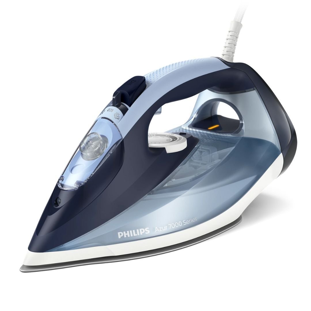 PHILIPS Series 7000 HV Σίδερο Ατμού 2800W με Δοχείο Νερού 300ml, Πλάκα SteamGlide Plus, Συνεχόμενη Παροχή 50gr/min & Σύστημα Quick Calc Release DST7020/20