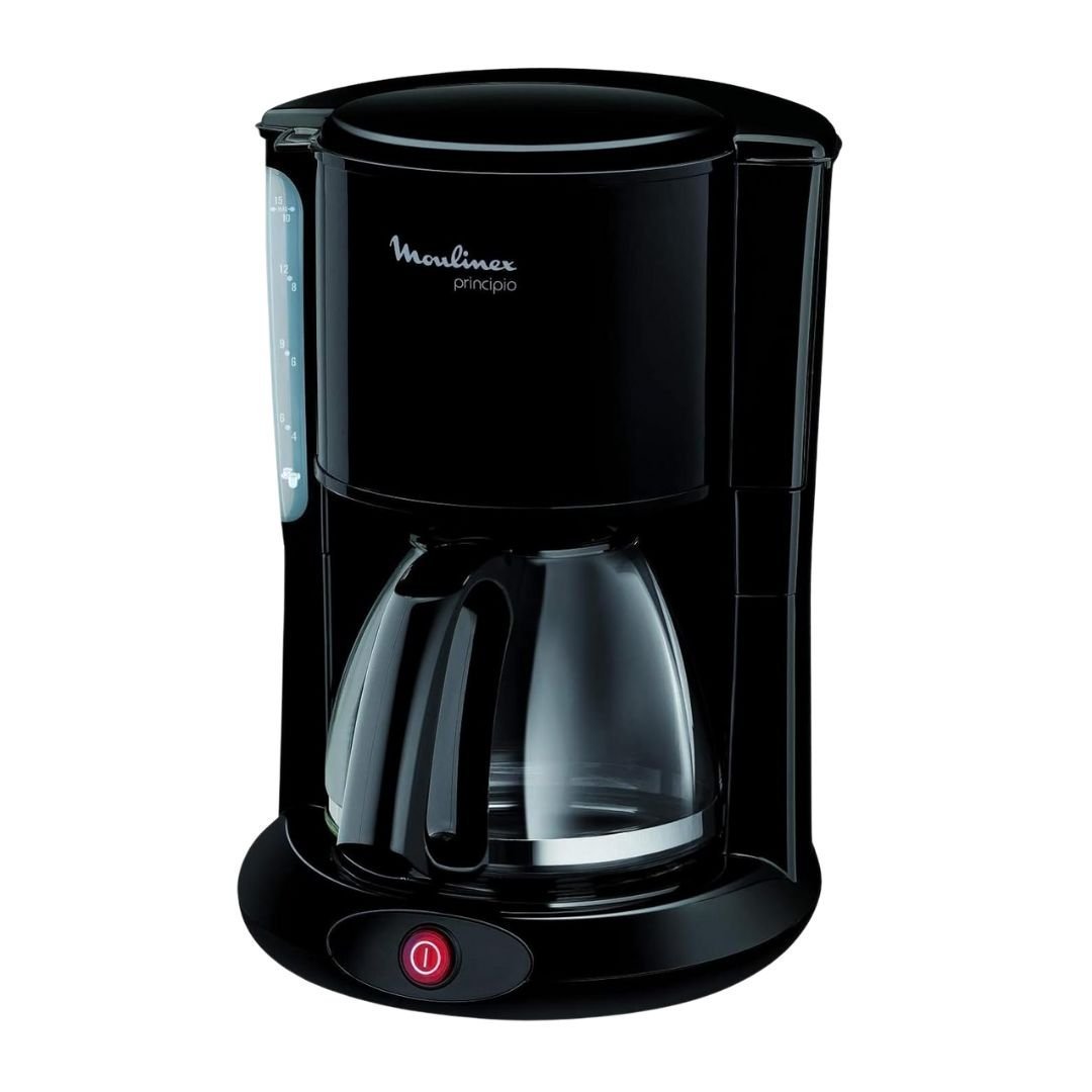 MOULINEX Principio Καφετιέρα Φίλτρου 1000W με Κανάτα 1.25L για 10-15 Φλιτζάνια, Αυτόματη Απενεργοποίηση & Stop Ροής FG260811