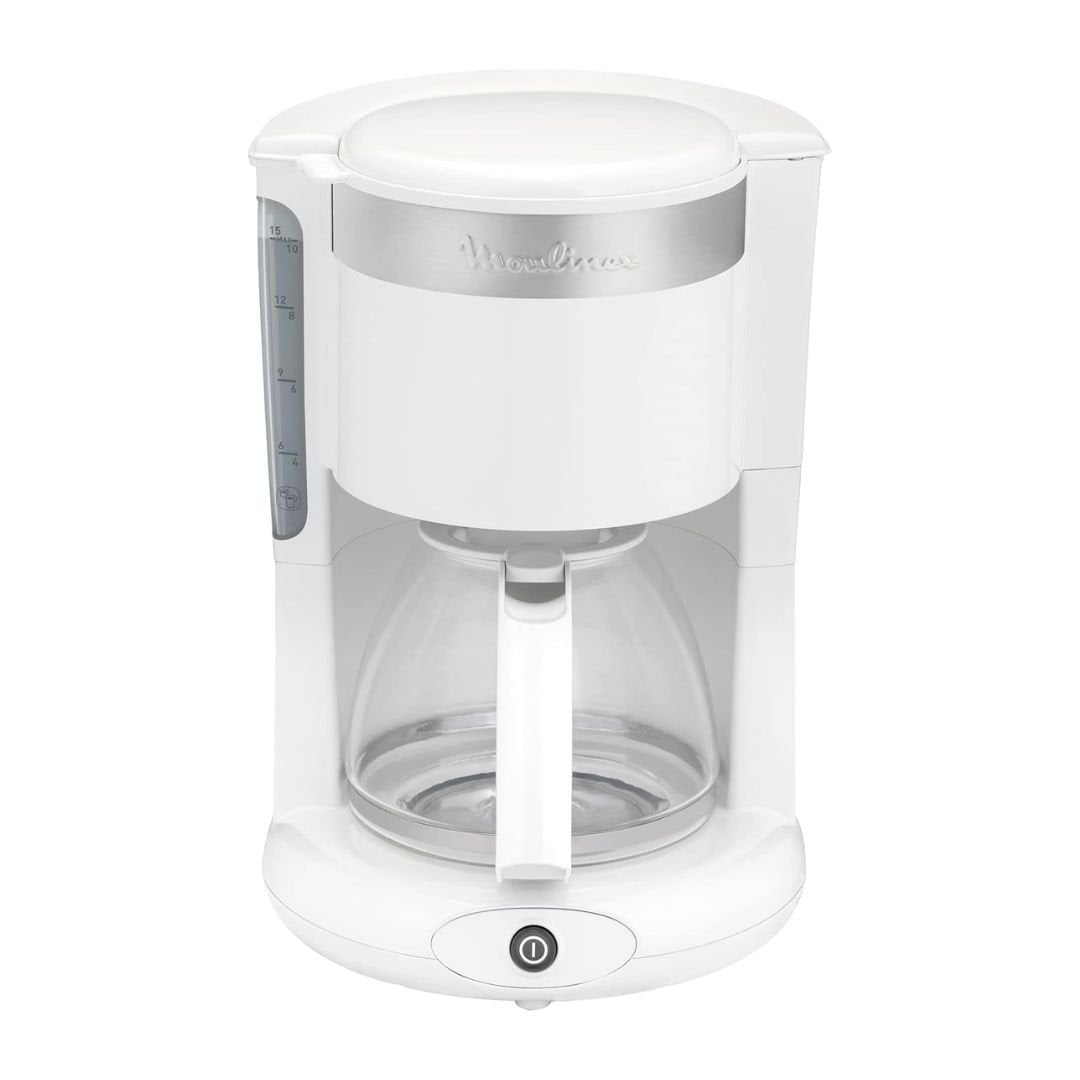MOULINEX Principio Plus Καφετιέρα Φίλτρου 1000W με Κανάτα 1.25L για 10-15 Φλιτζάνια, Αυτόματη Απενεργοποίηση & Σύστημα Stop Ροής FG264100