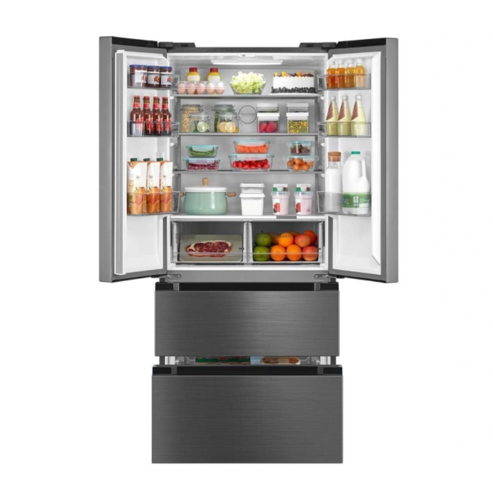 Midea 4-Door French Door Ψυγείο 516L με Inverter Quattro, Platinum Fresh+ & Wi-Fi, Inox