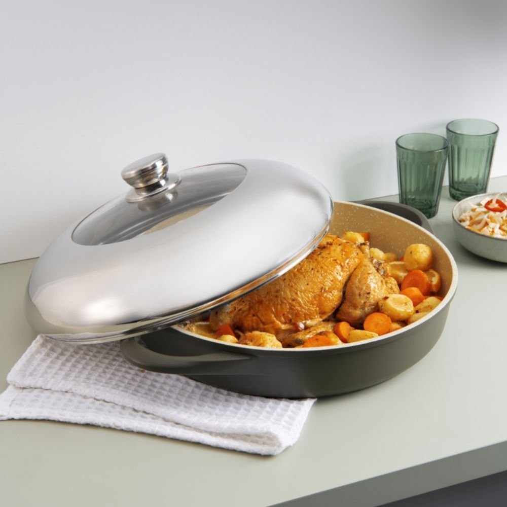 IZZY Natura Elea XL Γάστρα 38cm από Χυτό Αλουμίνιο με Αντικολλητική Επίστρωση