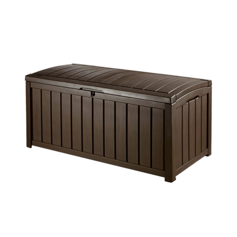 GLENWOOD Κουτί Αποθήκευσης  390L Καφέ 128x65x61cm με Μηχανισμό Υποβοήθησης Ανοίγματος / Κλεισίματος
