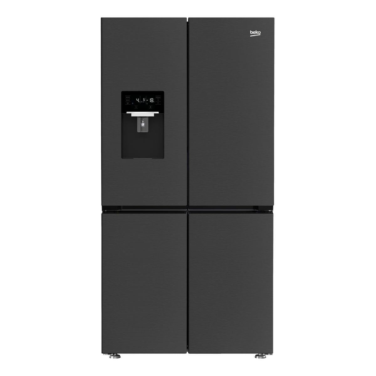 Beko Ψυγείο 4 Πορτών 565L No-Frost με Rapid Cooling & Freezing GN1426240ZDXBRN Dark Inox