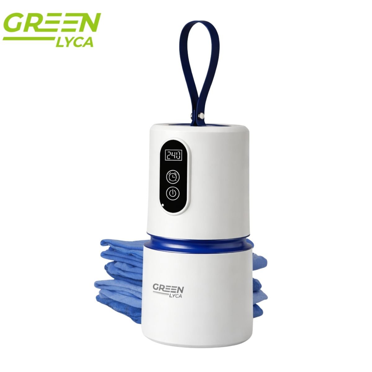 Green Lyca Φορητό Στεγνωτήριο Ρούχων 200W με Τεχνολογία PTC & Ρυθμιζόμενο Χρονοδιακόπτη GL70339 Άσπρο/Μπλε