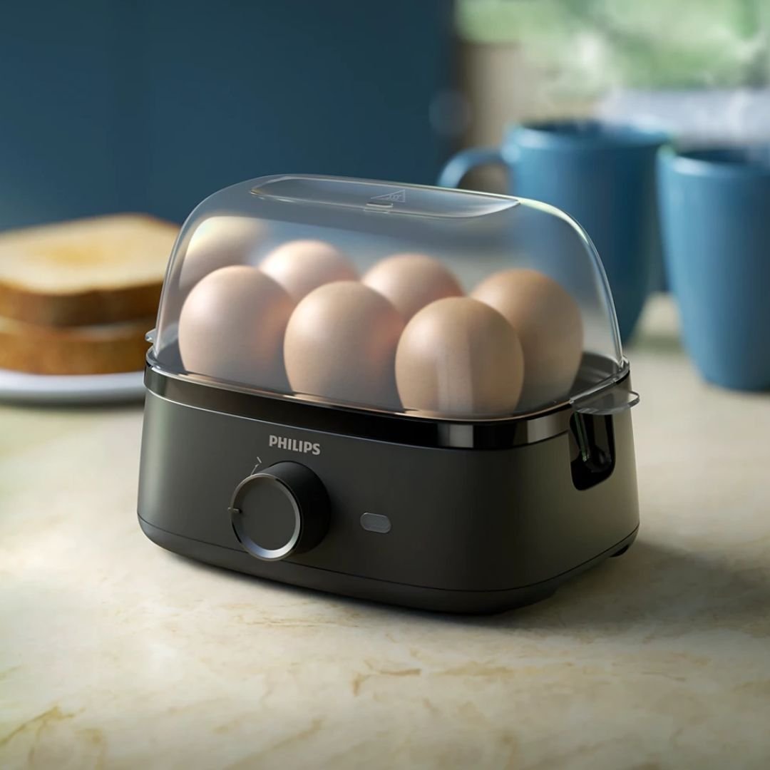 PHILIPS  3000 Series Βραστήρας Αυγών 400W για 6 Αυγά το Ιδανικό Βράσιμο & Ποσέ με Έξυπνο Δοσομετρητή & Χωρητικότητα Οικογένειας HD9137/90