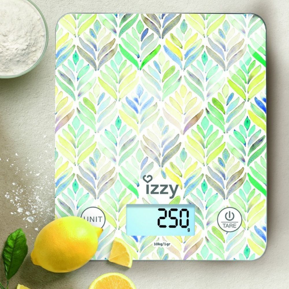IZZY Aquarella Ψηφιακή Ζυγαριά Κουζίνας 1gr/10kg Πολύχρωμη