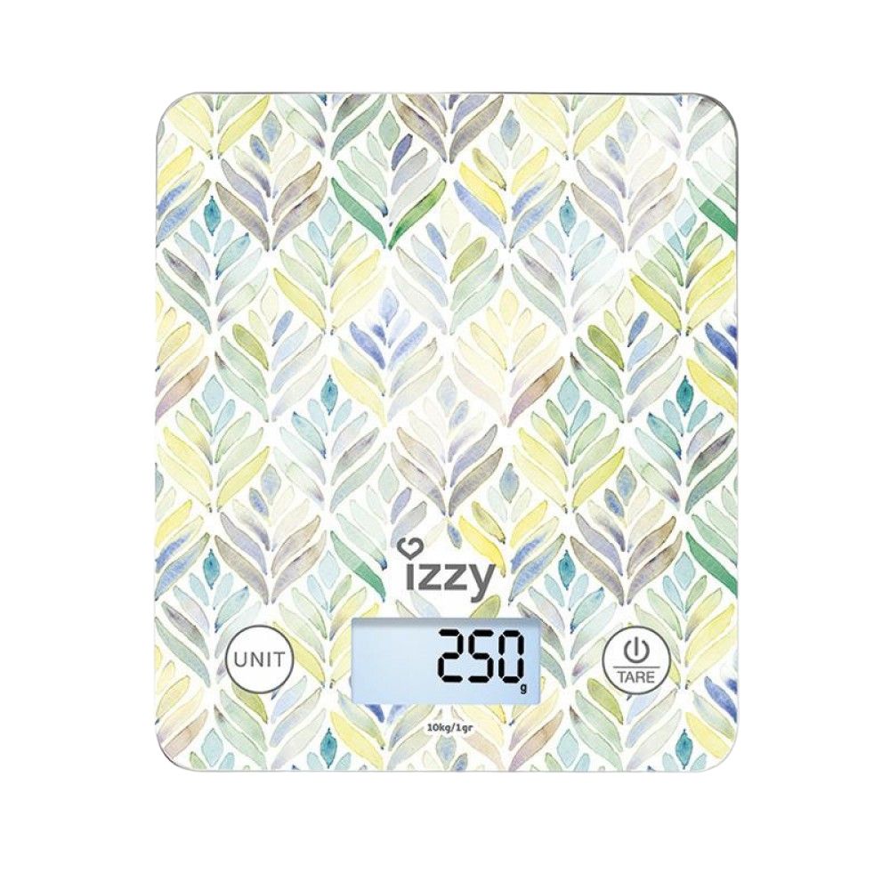 IZZY Aquarella Ψηφιακή Ζυγαριά Κουζίνας 1gr/10kg Πολύχρωμη