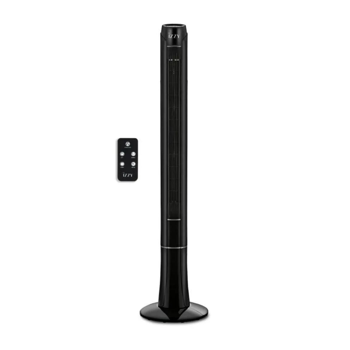 IZZY Ανεμιστήρας Πύργος 70W 120cm με 3 Ταχύτητες, Χρονοδιακόπτη και Τηλεχειριστήριο IZ-9035 Μαύρο