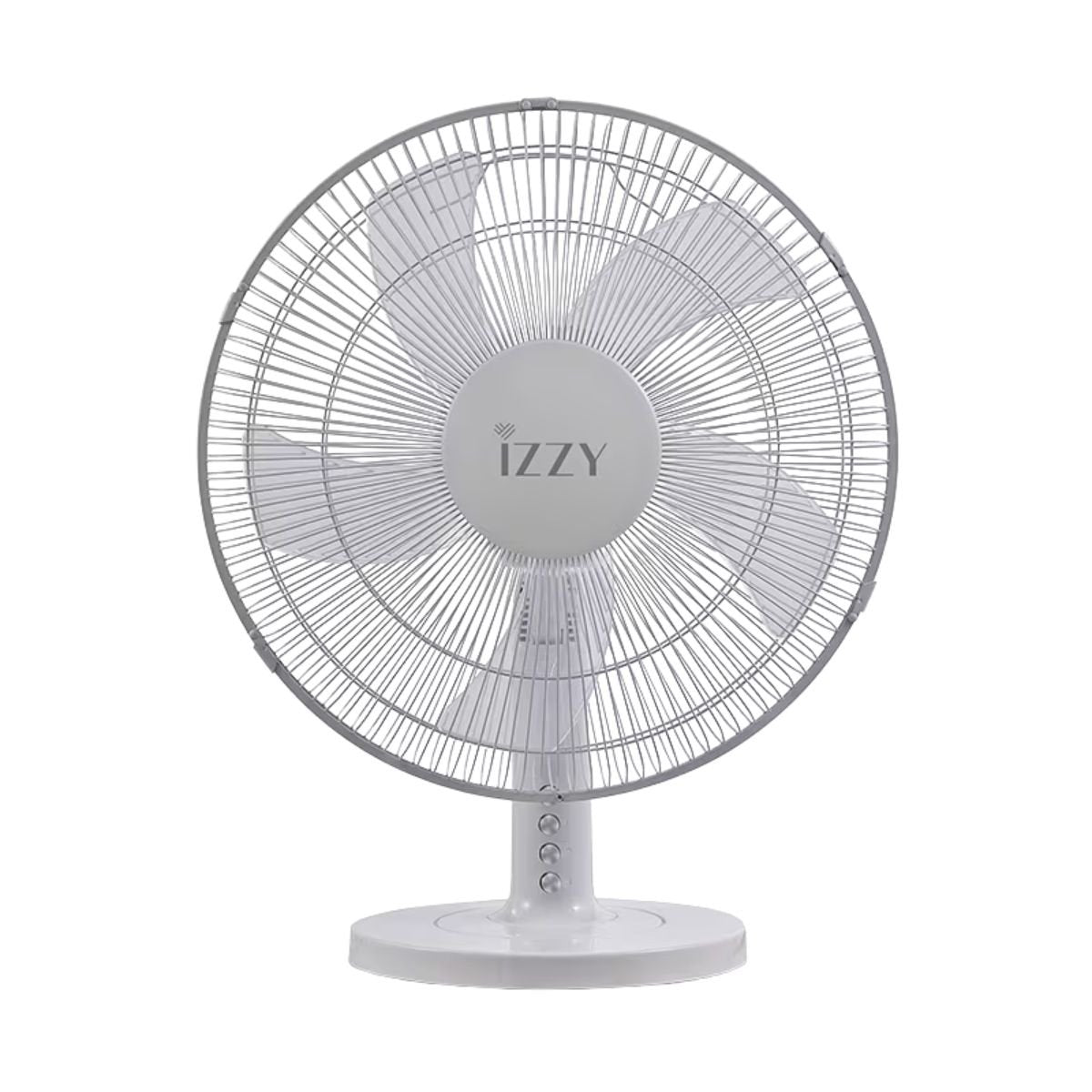 IZZY Επιτραπέζιος Ανεμιστήρας 50W 40cm με Λειτουργία Περιστροφής, 3 Ταχύτητες και 5 Φτερά IZ-9023 Λευκό