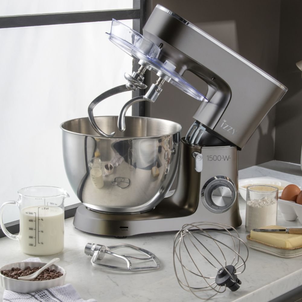 IZZY Κουζινομηχανή Chef Pro 1500W με Διπλούς Ζυμωτήρες & XL Κάδο