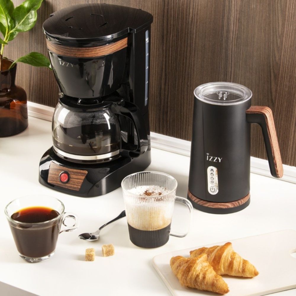 IZZY Latteccino Συσκευή για Ζεστό & Κρύο Αφρόγαλα έως 300ml 500W Matt Μαύρη