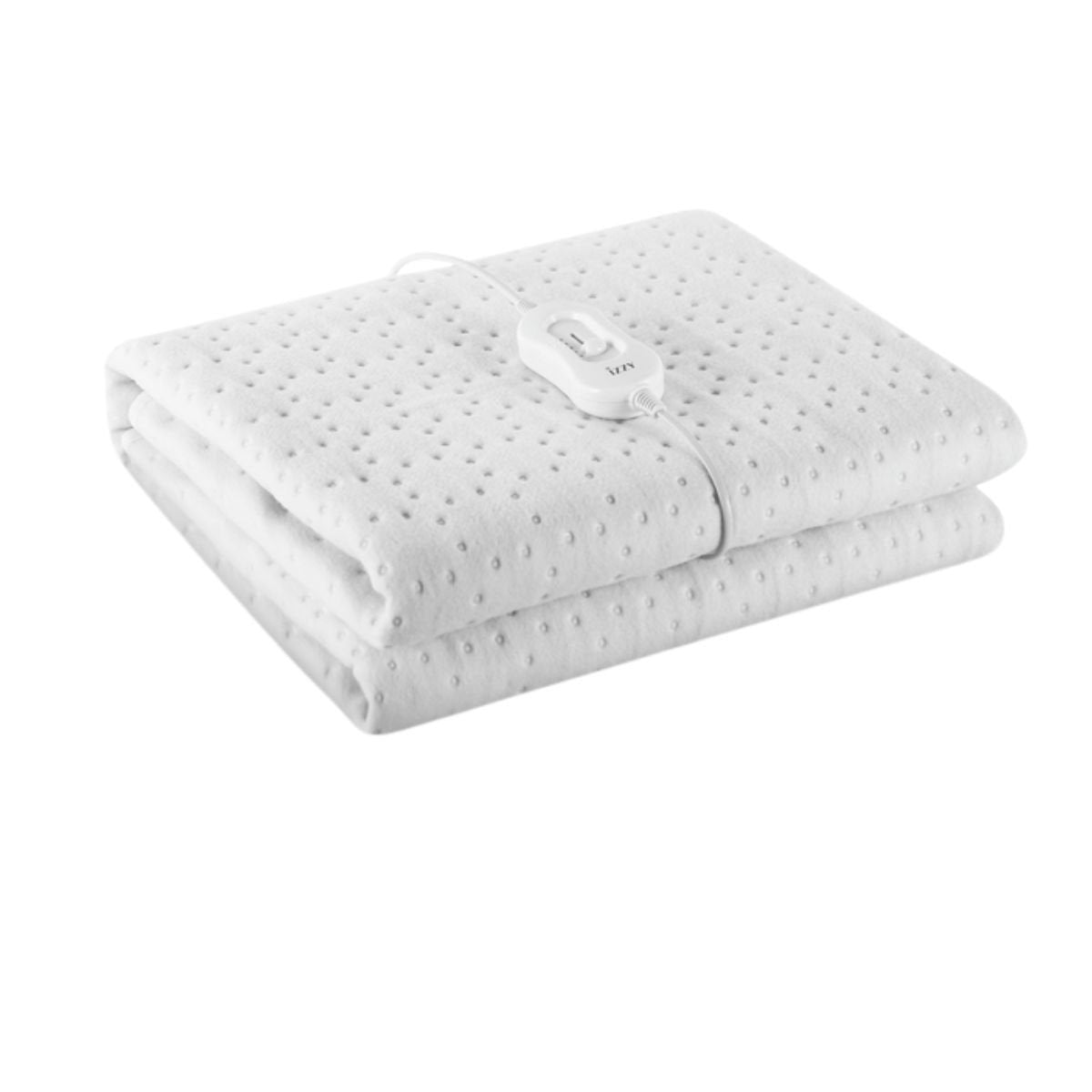 IZZY Μονό Θερμαινόμενο Υπόστρωμα Sleepy με Fleece Επένδυση, 3 Ρυθμίσεις Θερμότητας & Προστασία από Υπερθέρμανση, Λευκό IZ-9008