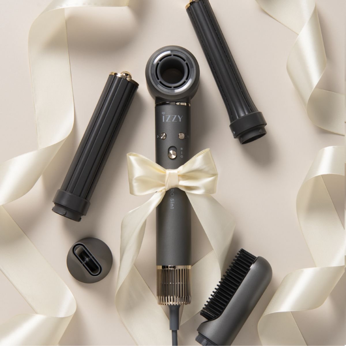 IZZY Multi Styler AIR PRO 5σε1 Επαγγελματικό Σεσουάρ & Styler Μαλλιών 1300W-max 1500W με Κινητήρα BLDC & Τεχνολογία COANDA IZ-7220