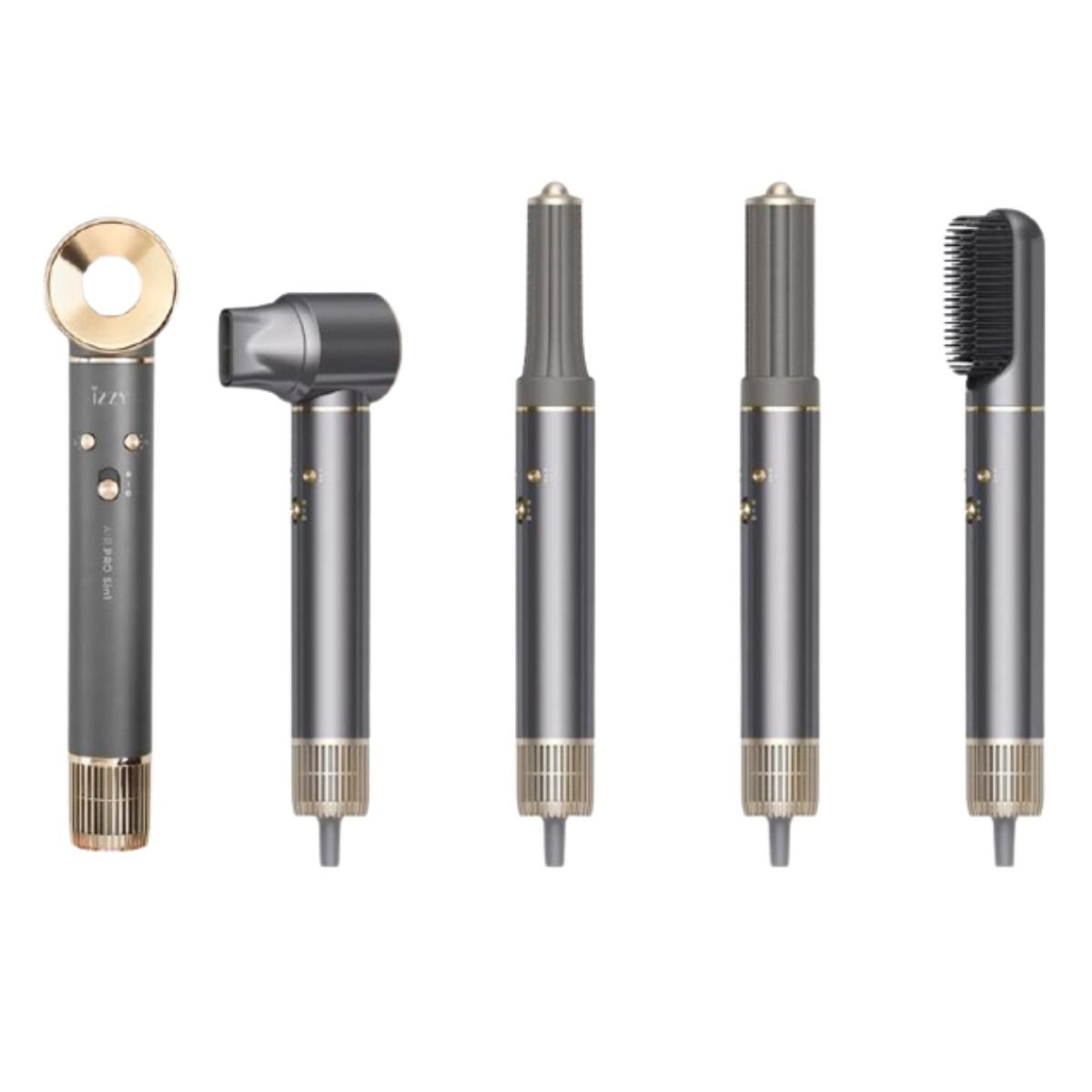 IZZY Multi Styler AIR PRO 5σε1 Επαγγελματικό Σεσουάρ & Styler Μαλλιών 1300W-max 1500W με Κινητήρα BLDC & Τεχνολογία COANDA IZ-7220