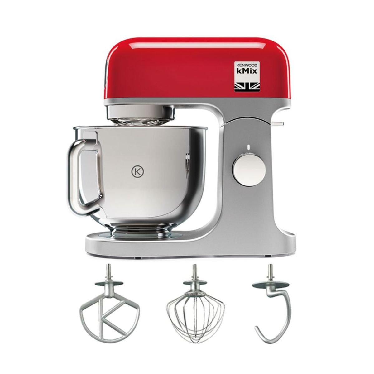 Kenwood kMix Κουζινομηχανή 5L 1000W με Πλανητική Ανάδευση, Smart Speed & 5 Ταχύτητες Λειτουργίας KMX750RD Κόκκινη