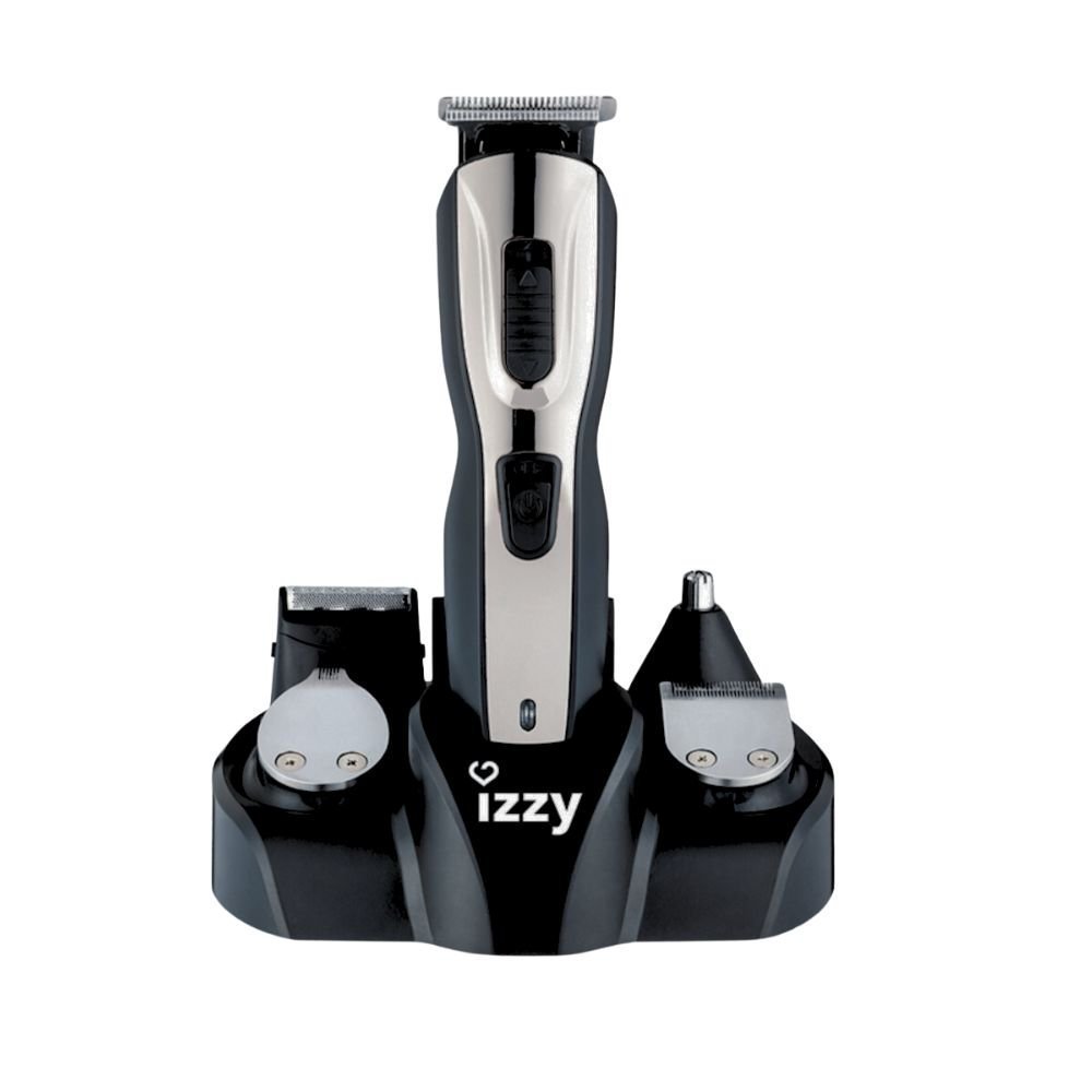 IZZY Plus Σετ Επαναφορτιζόμενης Κουρευτικής Μηχανής 10σε1 Black/Silver