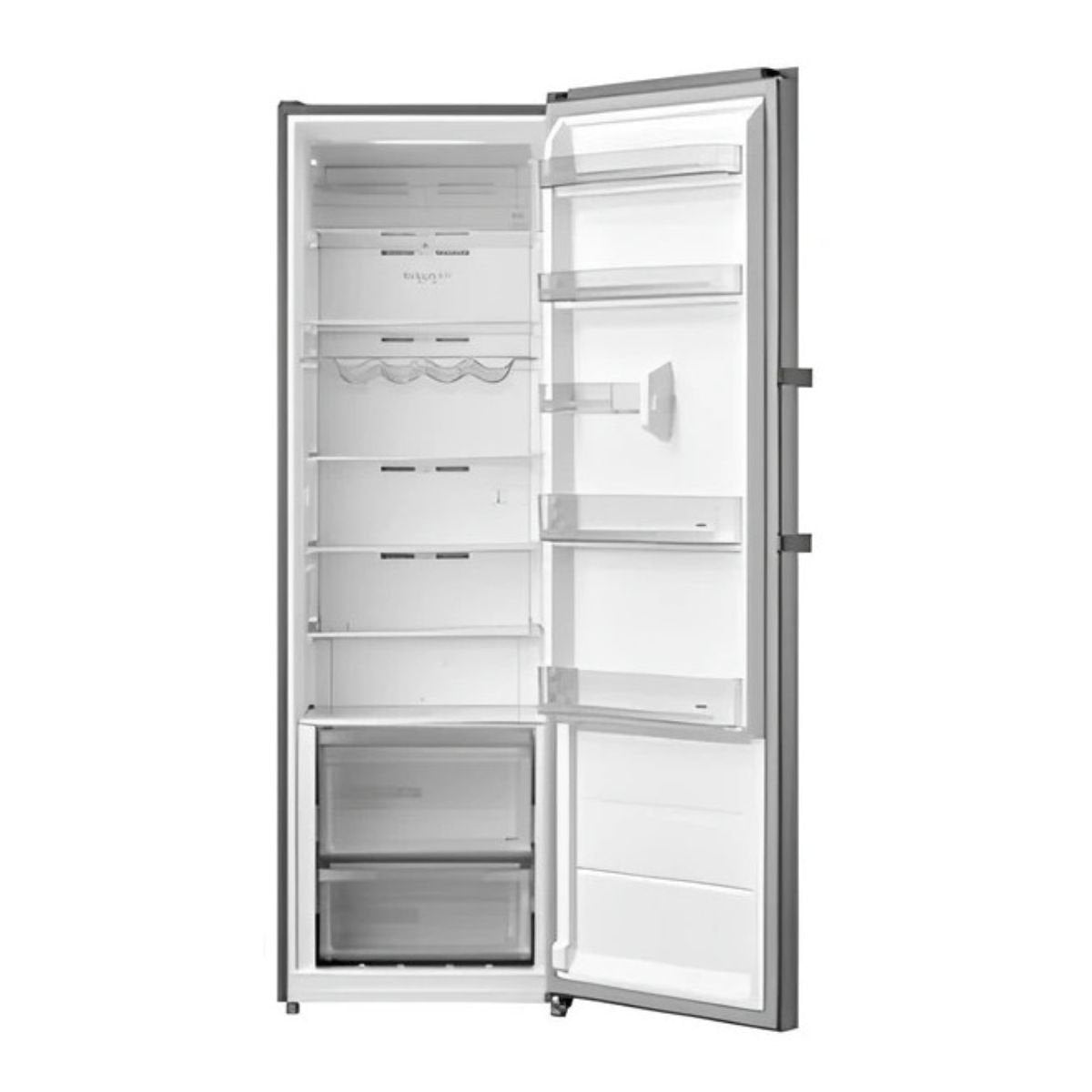 Midea Ψυγείο Μονόπορτο 362L με Τεχνολογία Total No Frost, Ψηφιακό Ηλεκτρικό Πάνελ & Multi Air Flow, Inox MDRU502MTE46