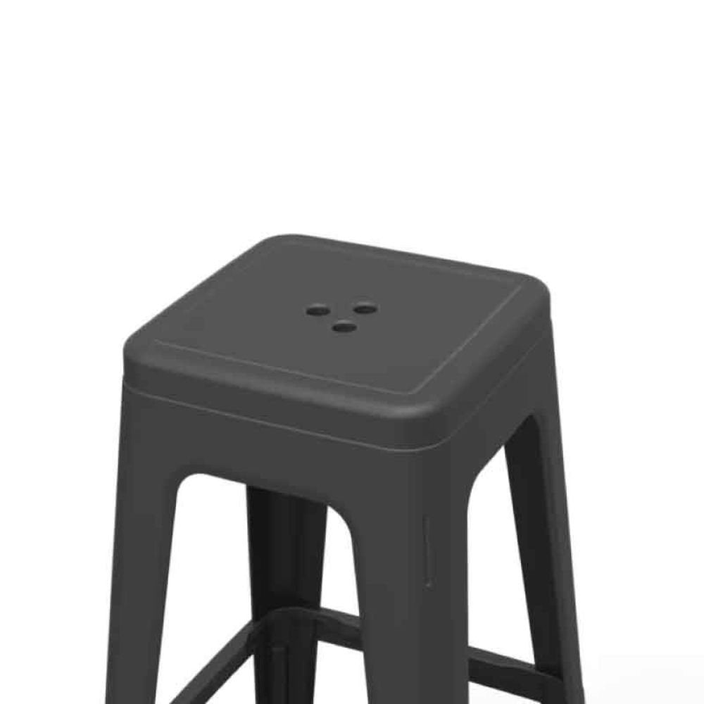 Keter Lucca Bar Stool Μοντέρνο Σκαμπό Μπαρ σε Απόχρωση Γραφίτη