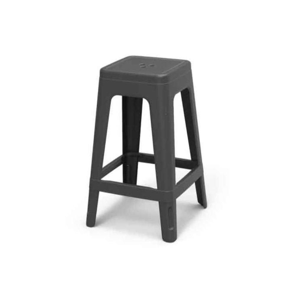 Keter Lucca Bar Stool Μοντέρνο Σκαμπό Μπαρ σε Απόχρωση Γραφίτη