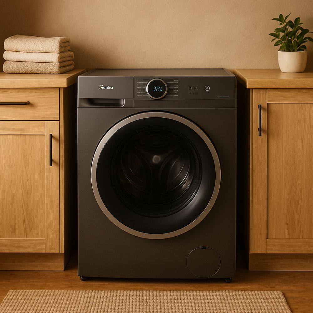 Midea Πλυντήριο Ρούχων 7Kg Lunar Dial Series με Steam Care, HealthGuard, Inverter Motor & 1400 Στροφές, MF100W70B/T-CY Σκούρος Γραφίτης