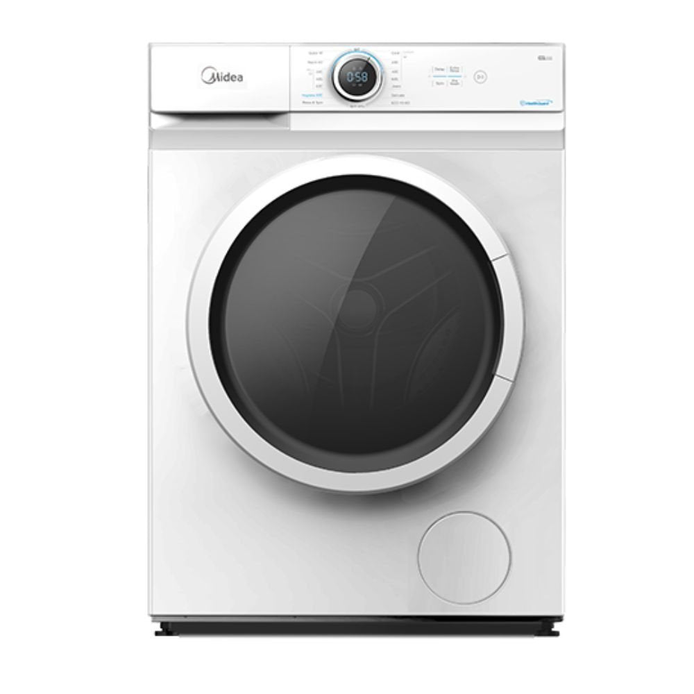 Midea Πλυντήριο Ρούχων 8Kg Lunar Dial Series με Steam Care, HealthGuard, BLDC Inverter Motor & 1400 Στροφές, MF100W80B/W-CY Λευκό