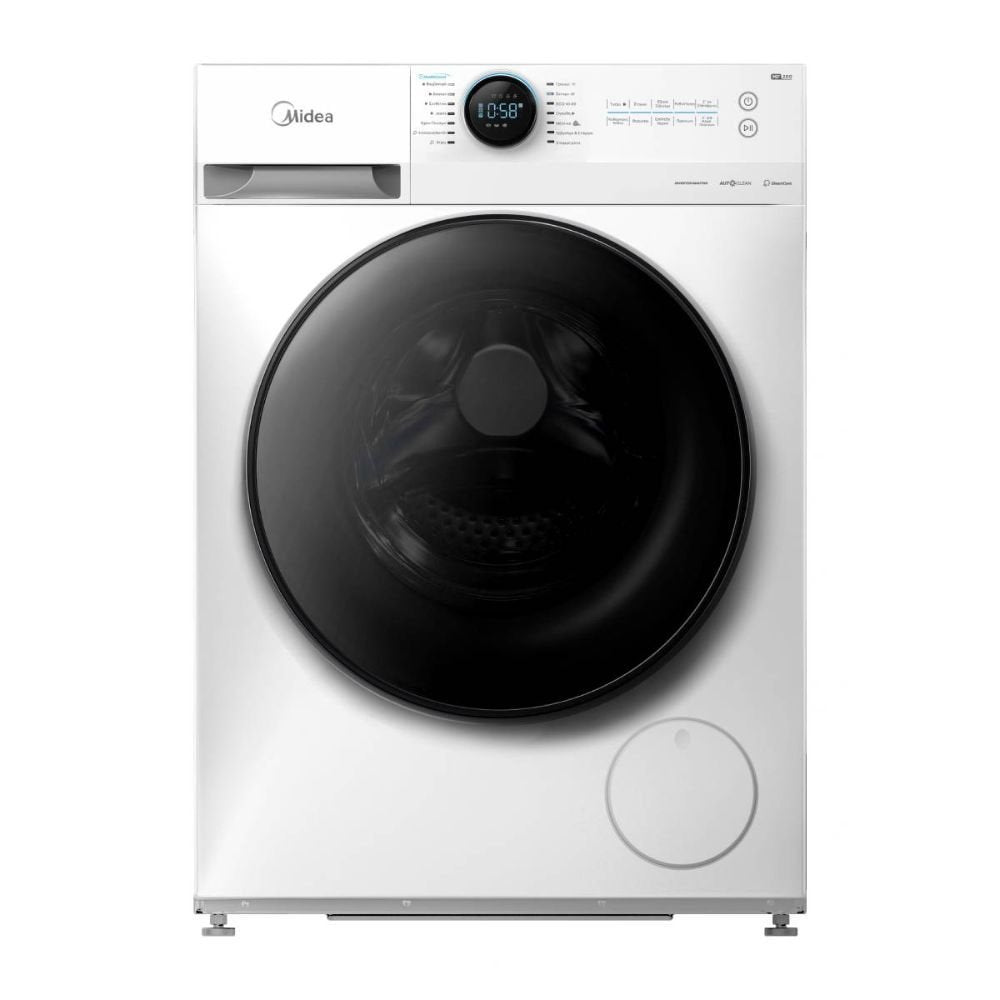 Midea Πλυντήριο Ρούχων 9Kg με Steam Care, Turbo Wash, Wi-Fi & 1400 Στροφές MF200W90B/W-GR Λευκό