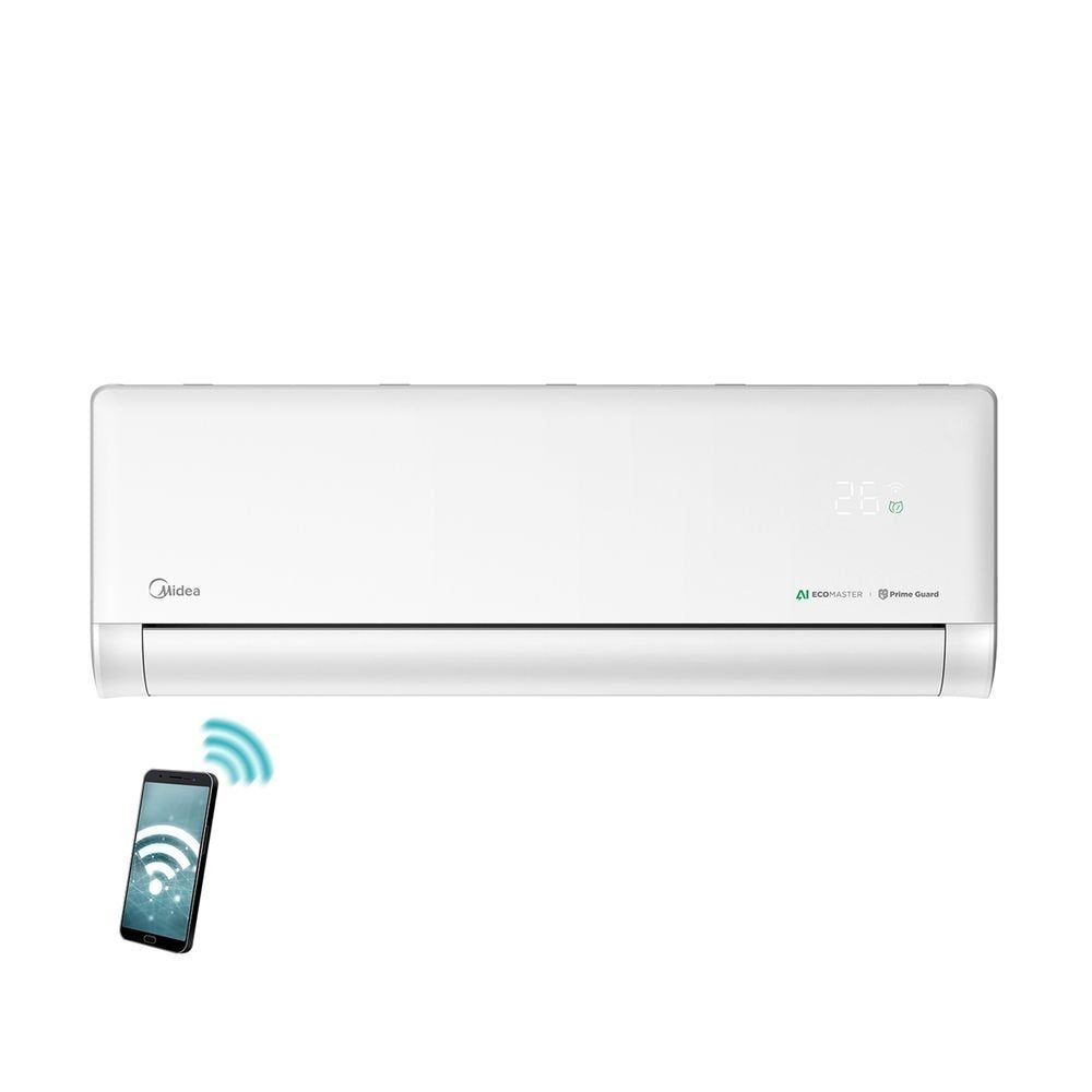 Midea Solstice Series Κλιματιστικό 18000 BTU Inverter με Wi-Fi, AI EcoMaster & Ιονιστή  EZ-18RD6-I Λευκό