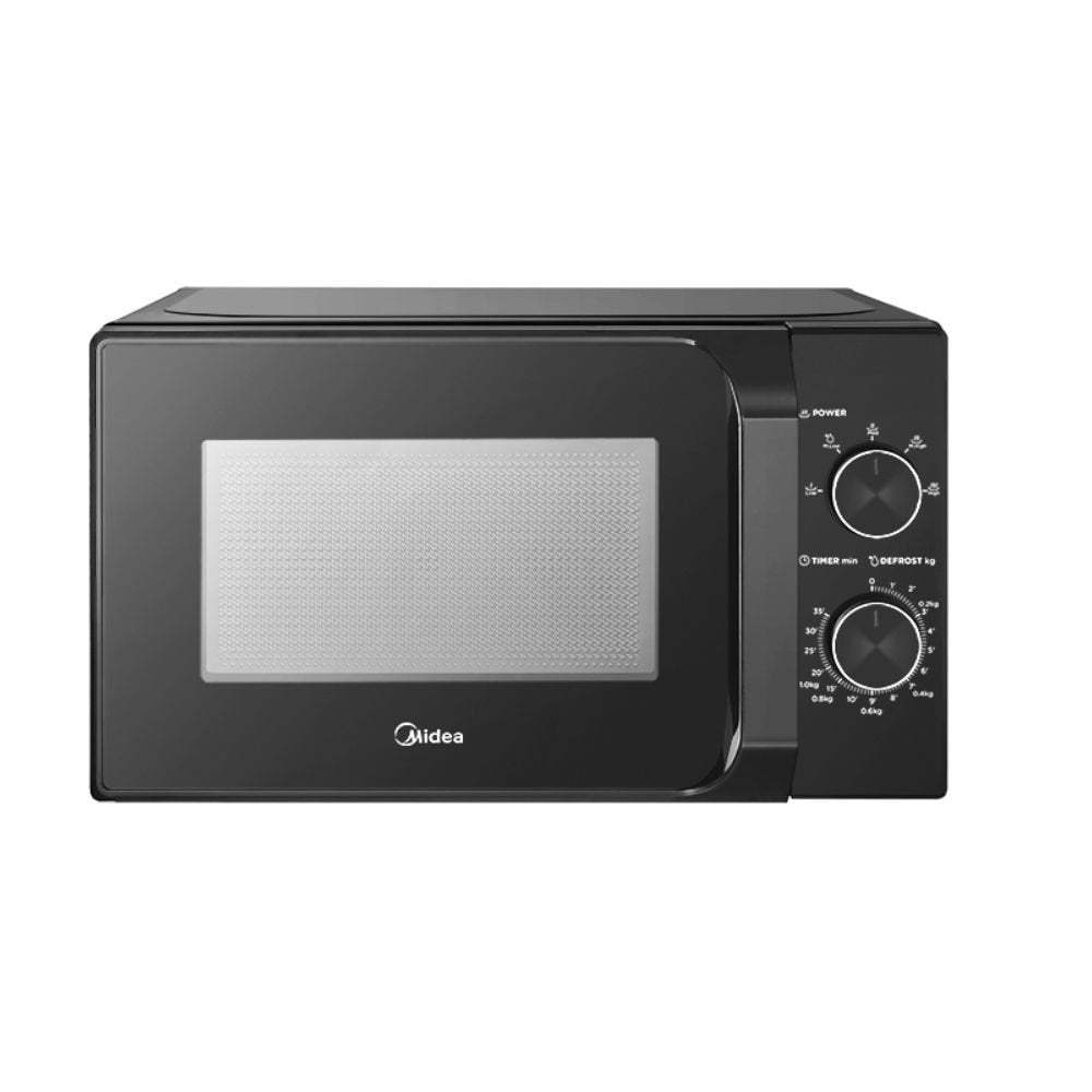 Midea Φούρνος Μικροκυμάτων 20L 700W με 5 Προγράμματα Ζεστάματος & Απόψυξης, ΜΜ20CF2EΒΚ, Μαύρο