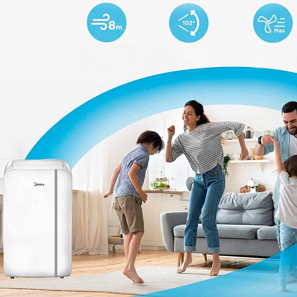 Midea Φορητό Κλιματιστικό 3500W με HEPA Φίλτρο, 3 Ταχύτητες & Τηλεχειριστήριο MPPDB-13CRN7-QB6 Λευκό