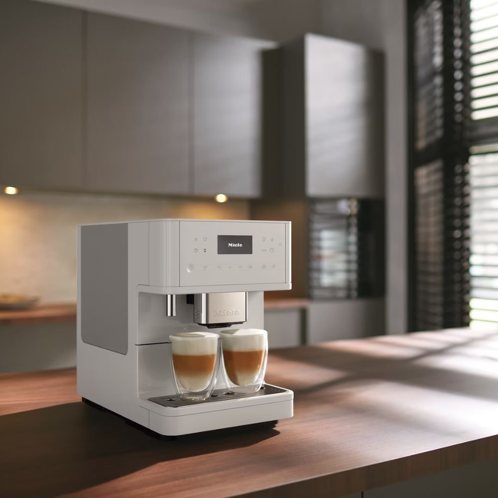 Miele CM 6160 MilkPerfection Αυτόματη Καφετιέρα Espresso 1450W 15bar με WiFiConn@ct, OneTouch for Two & TeaTimer Lotus White