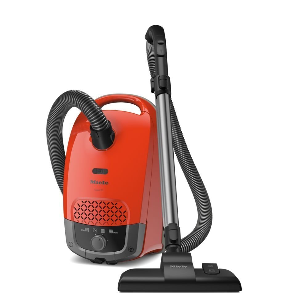 Miele Guard S1 Junior Ηλεκτρική Κυλινδρική Σκούπα 890W με Σακούλα 3.5L, PowerLine Τεχνολογία, Φίλτρο AirClean & Ροδάκια Κόκκινο
