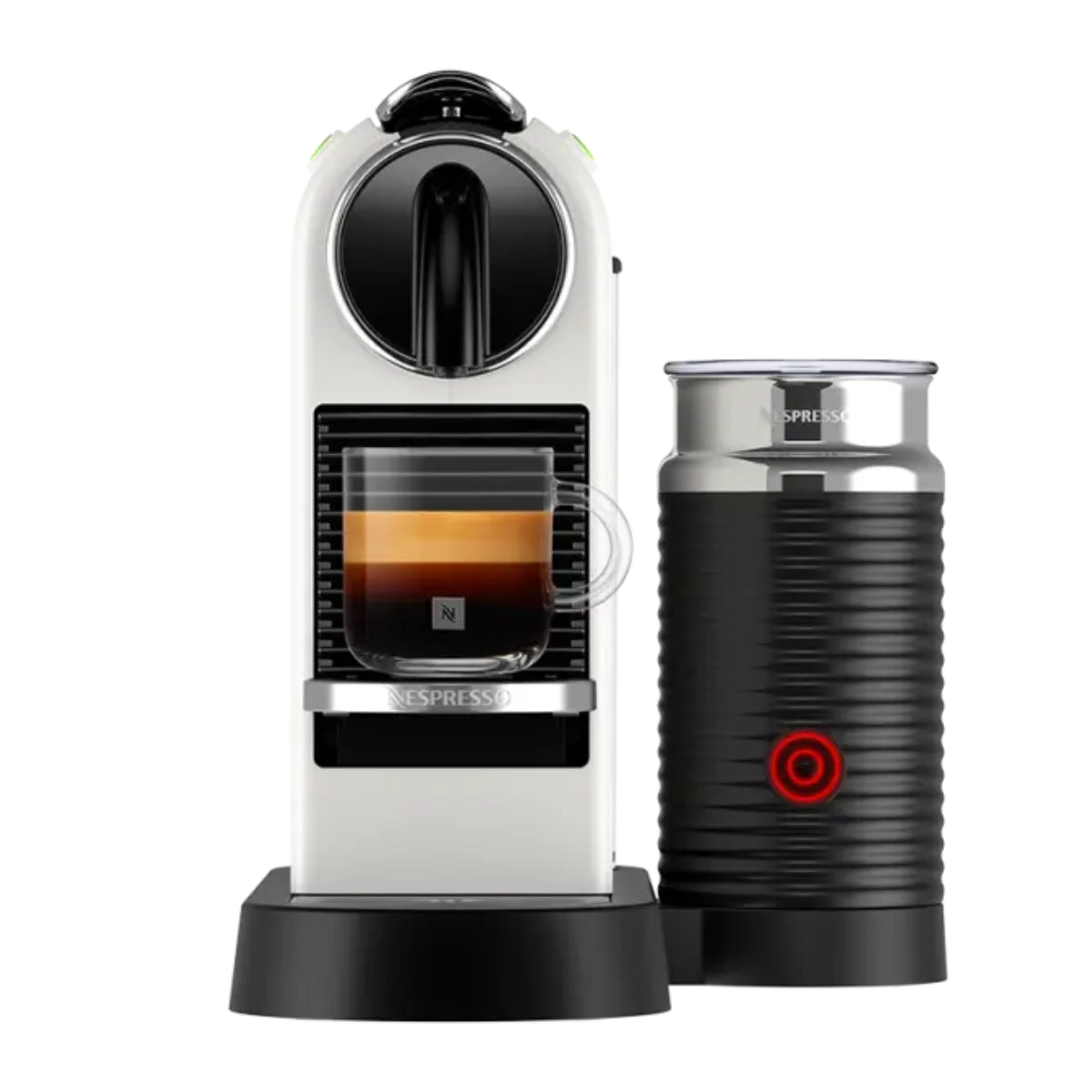 Nespresso CitiZ & Milk D123 Καφετιέρα Μηχανή Espresso & Lungo για Κάψουλες 19 Bar με Aeroccino3, Λευκή