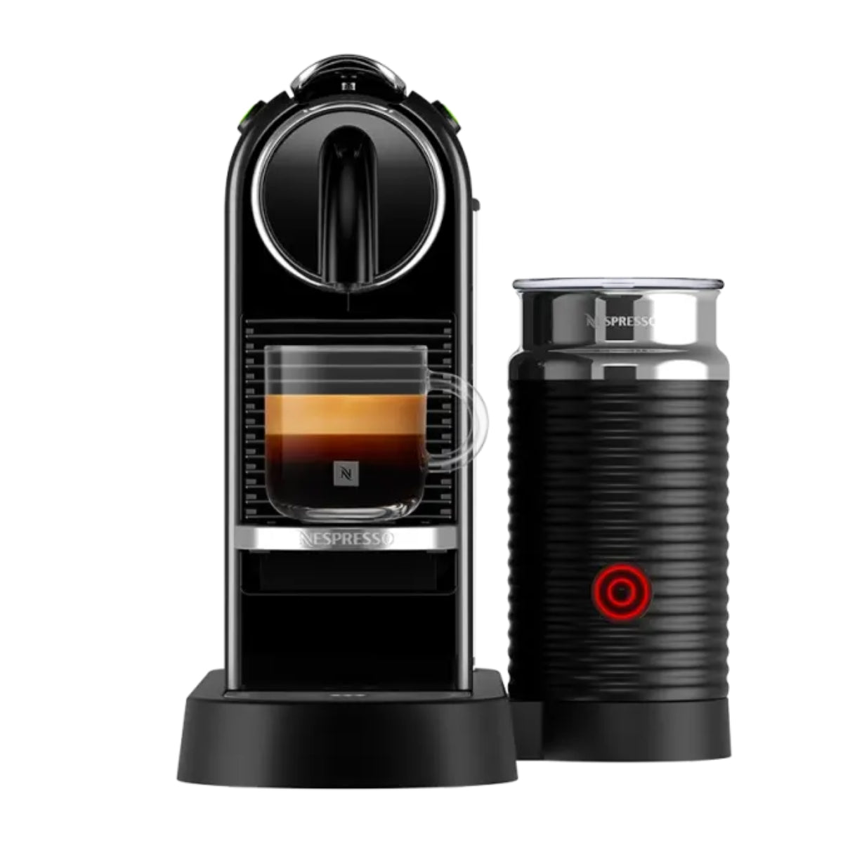 Nespresso CitiZ & Milk D123 Καφετιέρα Μηχανή Espresso & Lungo για Κάψουλες 19 Bar με Aeroccino3, Μαύρη