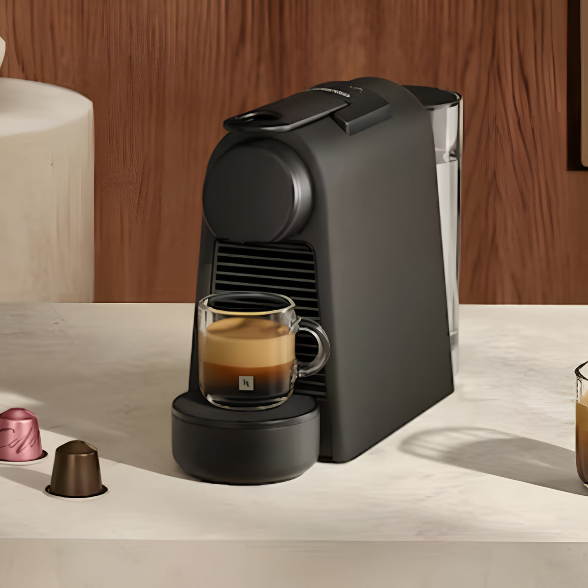 Nespresso Essenza Mini D30 Μηχανή Espresso & Lungo για Κάψουλες 19 Bar Matt Black