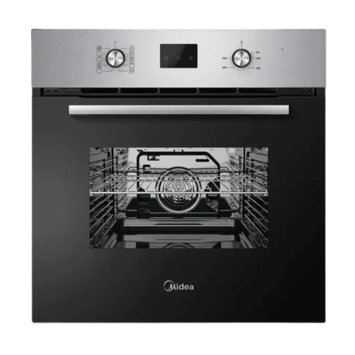 Midea Εντοιχιζόμενος Φούρνος 65L A Class με 8+1 Λειτουργίες, HotAir & EasyClean Εσωτερικό, 65M90D2-BO Inox