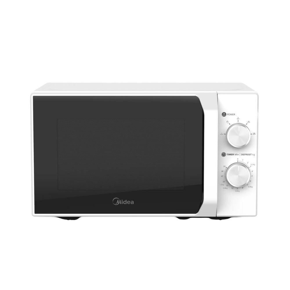 Midea Φούρνος Μικροκυμάτων 20L 700W με 5 Προγράμματα Ζεστάματος & Απόψυξης, ΜΜ20CF2E, Λευκό