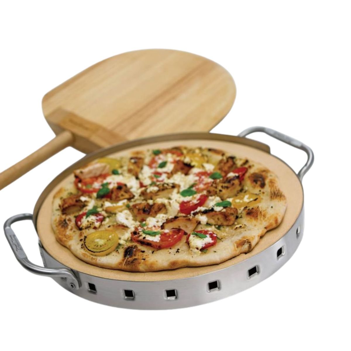 Broil King Σετ Πέτρας Ψησίματος Pizza για Grill με Ξύλινη Σπάτουλα 69816