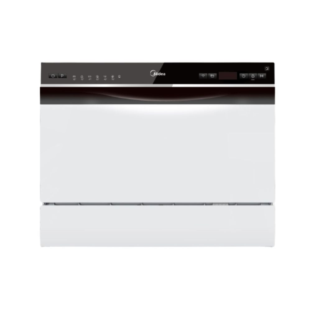 Midea Mini Compact Πλυντήριο Πιάτων 6 Σερβιτσιών με Wi-Fi, Extra Dry, Self-Clean 70°C & Ψηφιακό Panel, MTD55S400W Λευκό